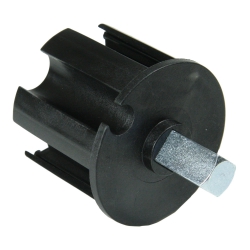 enobi Getriebeanschluss mit 13 mm 4-Kant für 63 mm Nutwelle (DS / DW 63 / 63N), Wellenkapsel , Wellenkappe