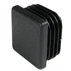 enobi Kunststoff Abschlusskappe für Tragrohr 35 x 35 x 2 mm, schwarz