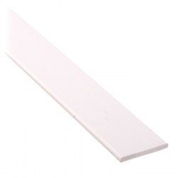 enobi Flachleiste 20 mm aus Kunststoff mit selbstklebendem Schaumklebeband, weiß (RAL 9016), Länge 600 cm | Fensterleiste, Abdeckleiste