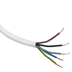 enobi Kabel 5-adrig, H05VV-F5G0,75WS, für trockene Räume, weiß