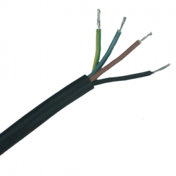 enobi Kabel-Schlauchleitung 4-adrig, HO5RR-F4G0,75, für Feuchträume, schwarz