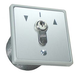 enobi Jalousie-Schlüsseltaster wassergeschützt für Din-Profilhalbzylinder, IP54, unterputz (Schlüsselschalter)