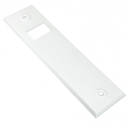 Selve Abdeckplatte für Gurtwickler aus Kunststoff, Lochabstand 104 mm, weiß