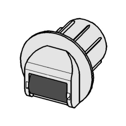 Siral Steckleitrolle mit Leitrolle und Bürseneinsatz, bis 23 mm Gurt, weiß