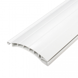 enobi Kunststoff-Rollladenstab Standard engwickelnd EWK52, 14 x 52 mm, ohne Lichtschlitze, weiß