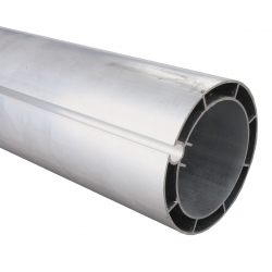 enobi Doppelwandiges Aluminiumrohr DW 100 mit Rundnut, Außenmaß 100 mm , Innenmaß 78 (Aufnahme 76 mm)