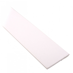 enobi Flachleiste 50 mm aus Kunststoff mit selbstklebendem Schaumklebeband, weiß (RAL 9016), Länge 600 cm | Fensterleiste, Abdeckleiste