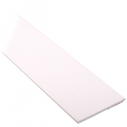 enobi Flachleiste 60 mm aus Kunststoff mit selbstklebendem Schaumklebeband, weiß (RAL 9016), Länge 600 cm | Fensterleiste, Abdeckleiste