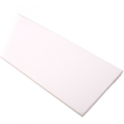 enobi Flachleiste 100 x 1,5 mm aus Kunststoff mit selbstklebendem Schaumklebeband, weiß (RAL 9016), Länge 600 cm | Fensterleiste, Abdeckleiste