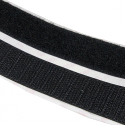 VELCRO® brand Klettband Stick & Sew, Haken selbstklebend und Flausch zum aufnähen, 20 mm Breite, schwarz