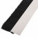 enobi Streifenbürste 8033 - gerade - mit Alu-Profil weiß lackiert und 30 mm Bürstenhöhe, Besatz PA6 schwarz glatt, auf Maß