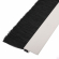 enobi Streifenbürste 8033 - gerade - mit Alu-Profil weiß lackiert und 40 mm Bürstenhöhe, Besatz PA6 schwarz glatt, auf Maß