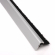 enobi Streifenbürste 7032 - 90 Winkel - mit Alu-Profil eloxiert (silber) und 10 mm Bürstenhöhe, Besatz PA6 schwarz glatt, auf Maß