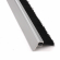 enobi Streifenbürste 7032 - 90 Winkel - mit Alu-Profil eloxiert (silber) und 25 mm Bürstenhöhe, Besatz PA6 schwarz glatt, auf Maß