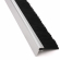 enobi Streifenbürste 7032 - 90 Winkel - mit Alu-Profil eloxiert (silber) und 30 mm Bürstenhöhe, Besatz PA6 schwarz glatt, auf Maß