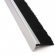 enobi Streifenbürste 7032 - 90 Winkel - mit Alu-Profil eloxiert (silber) und 60 mm Bürstenhöhe, Besatz PA6 schwarz glatt, auf Maß