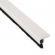 enobi Streifenbürste 7032 - 90 Winkel - mit Alu-Profil weiß lackiert und 10 mm Bürstenhöhe, Besatz PA6 schwarz glatt, auf Maß