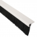 enobi Streifenbürste 7032 - 90 Winkel - mit Alu-Profil weiß lackiert und 50 mm Bürstenhöhe, Besatz PA6 schwarz glatt, auf Maß
