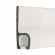 enobi Streifenbürste 8033 - gerade - mit Alu-Profil weiß lackiert und 30 mm Bürstenhöhe, Besatz PA6 transparent (weiß) glatt, auf Maß