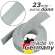 Stahl Extra Dünnes (1,2 mm) Getriebe-Rollladengurt E23, 23 mm Breite, Meterware, grau